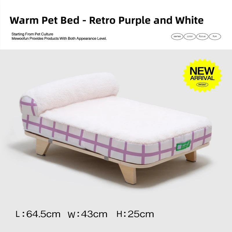 Warm Pet Bed - Purple