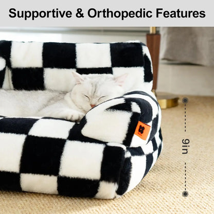 Chess Sofa Pet Bed - Black&White